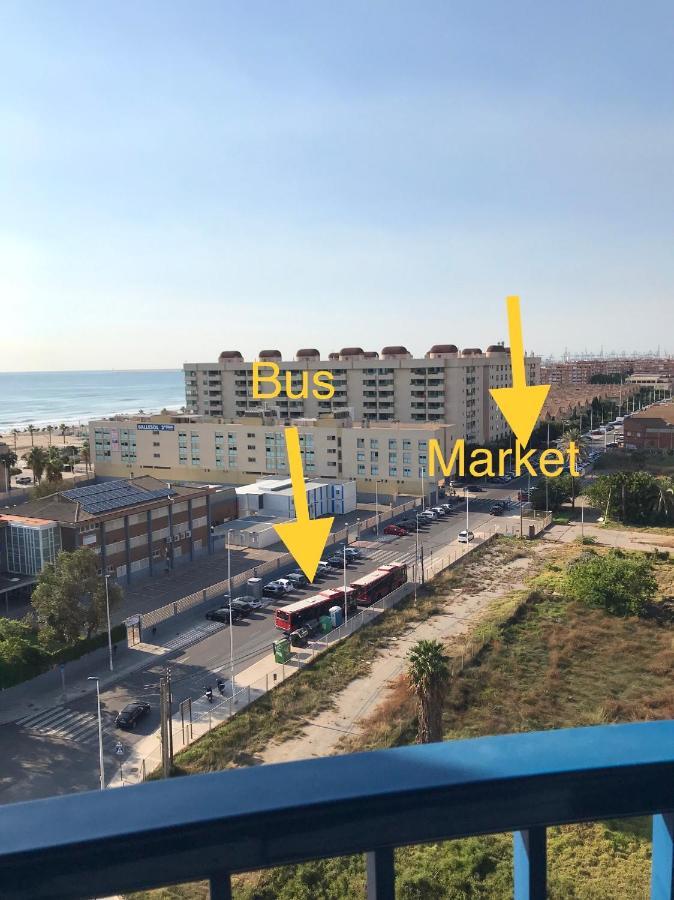 Atico Frente Al Mar, Pataconablue, Complejo Vacacional Apartment Valencia Bagian luar foto